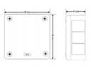 Puszka natynkowa hermetyczna pusta 98x98x42mm IP55 biała 02